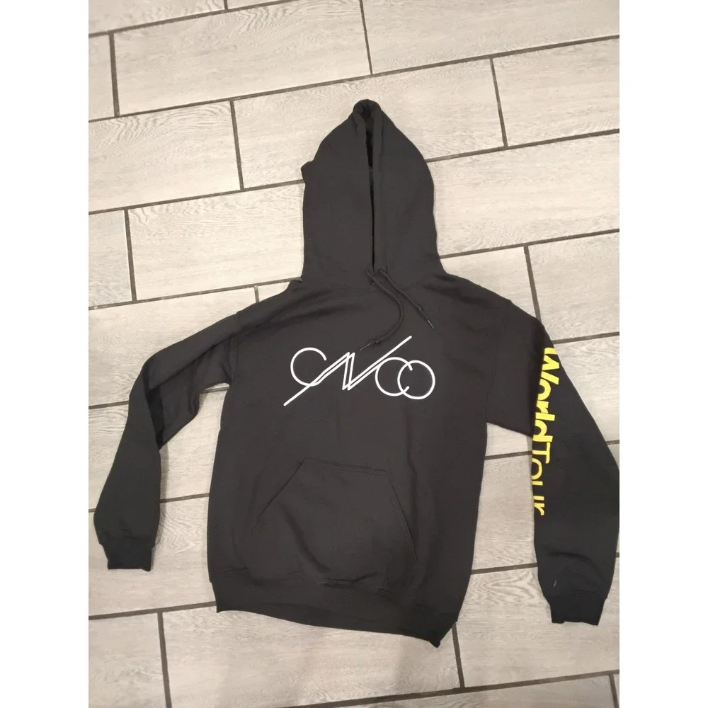 CNCO World‎ Tour Black Hoodie Concert Merch Graphic Pullover Size S